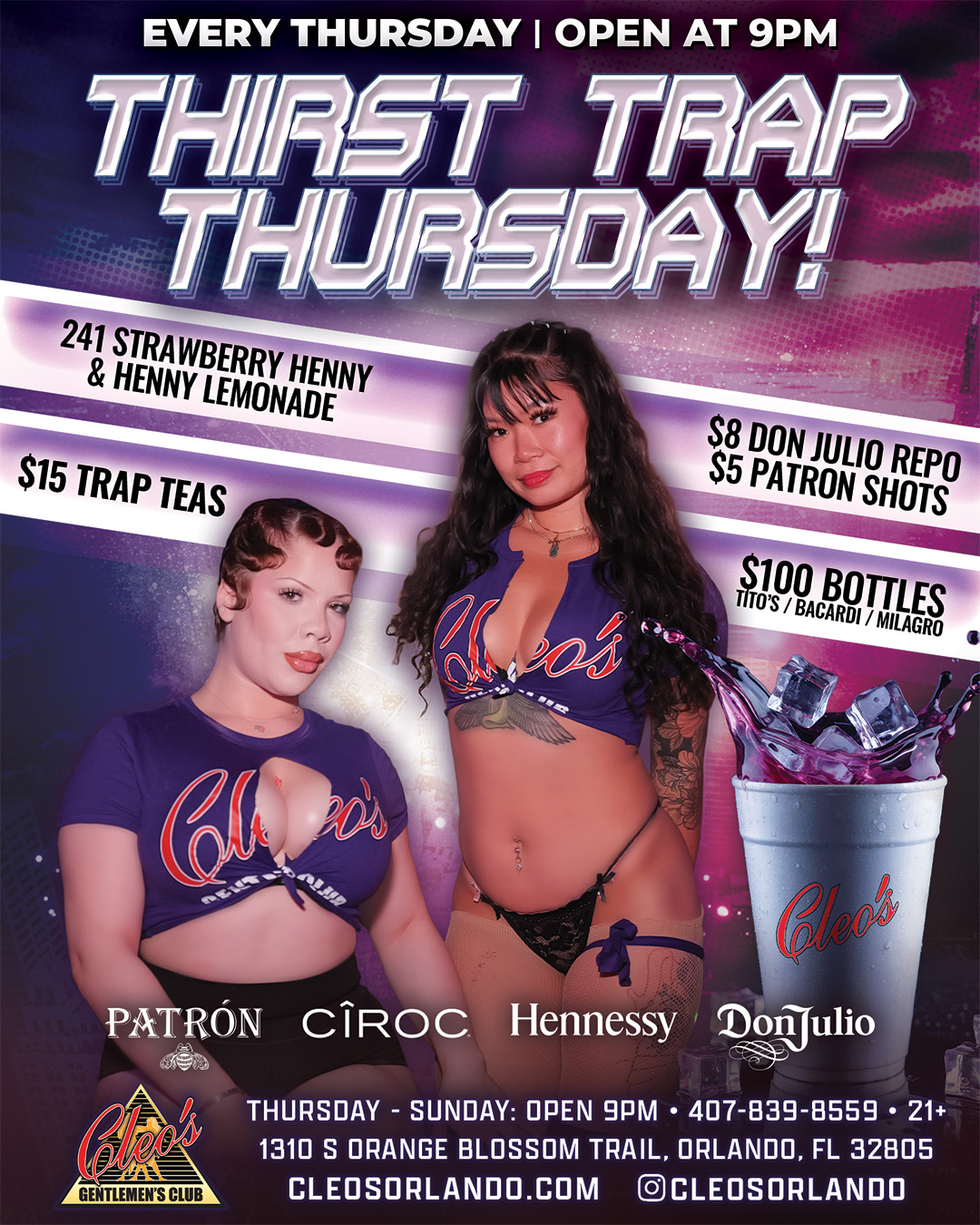 thirst trap thursday cleo's gentlemen's club orlando