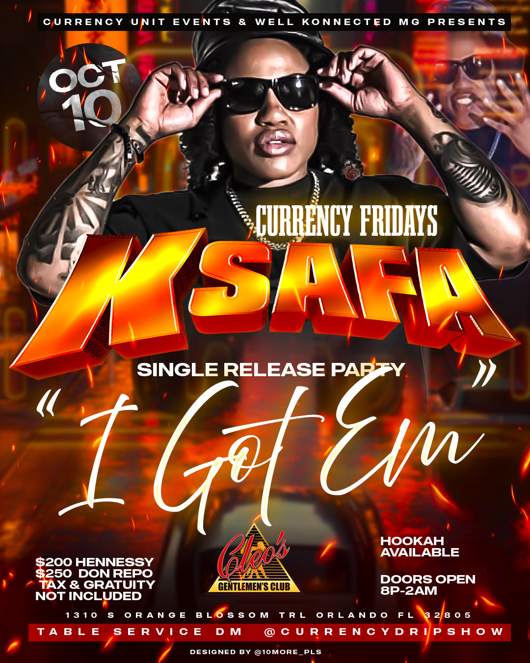 ksafa single release party cleo's orlando currency unit well konnected mg