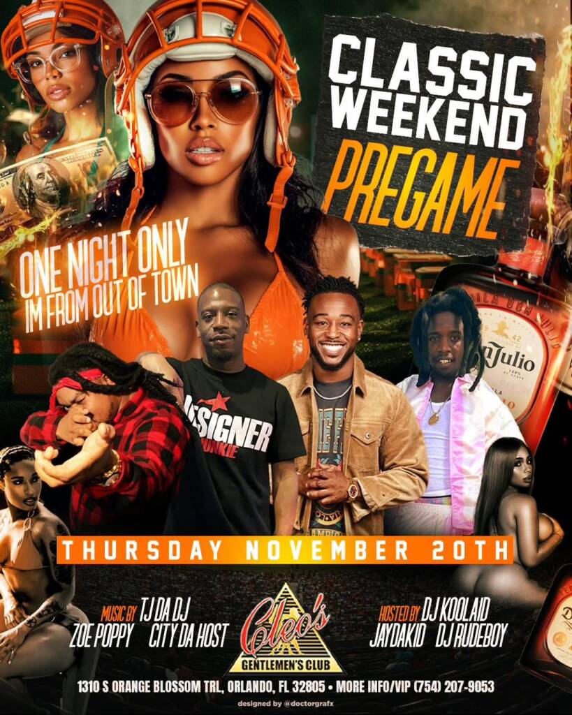 classic weekend pregame party at Cleo's gentlemen's club