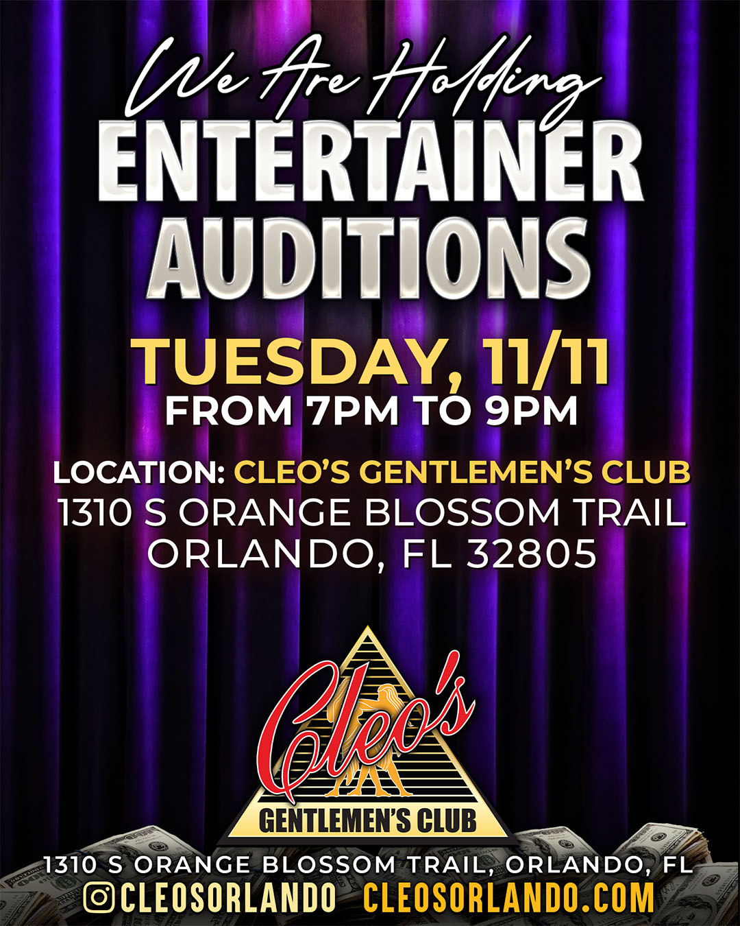 entertainer auditions stripper auditions