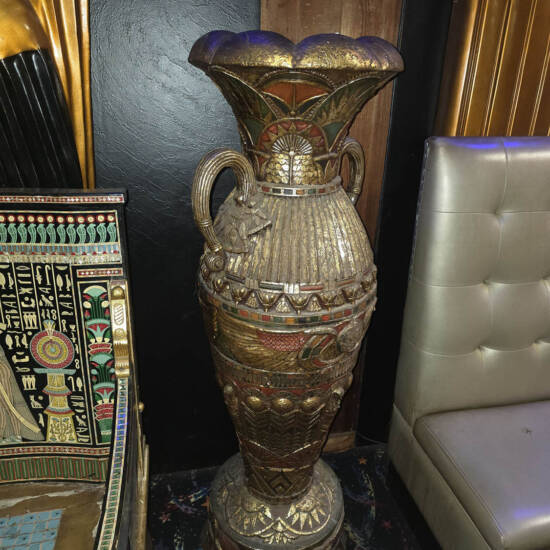Pair of Large Egyptian Revival Urn Vases