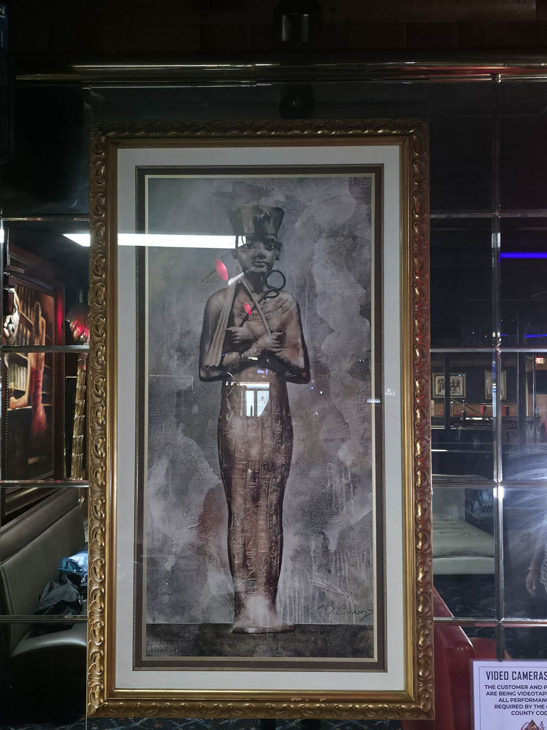Framed Egyptian Funerary Figure Print - Image 2