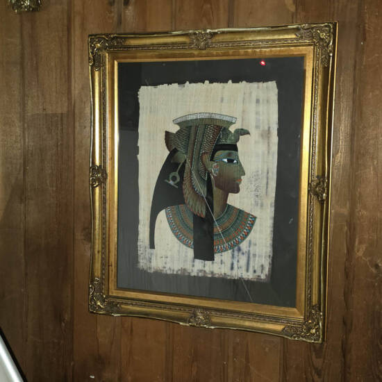 Framed Egyptian Queen Portrait Papyrus-Style Print
