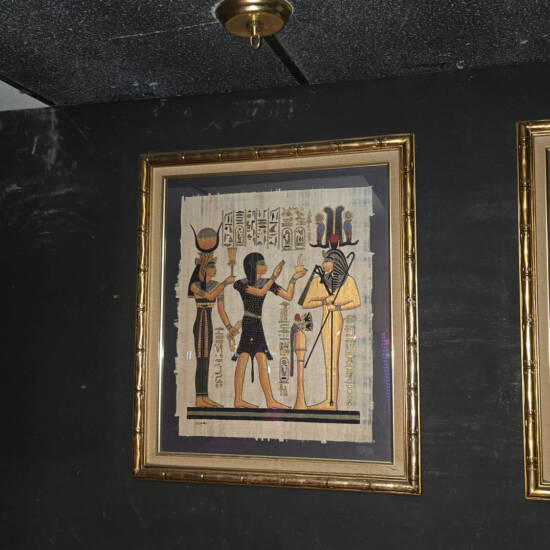 Framed Egyptian Papyrus-Style Wall Art